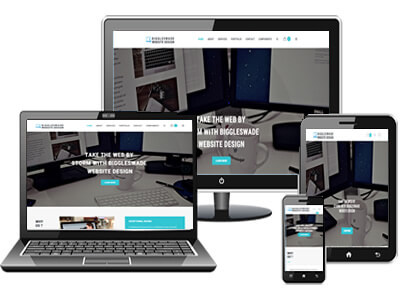 responsive website preview on multiple monitors and screens.